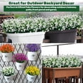 thumbnail image 4 of 12PCS Artificial Flowers, UV Resistant Plastic Fake Flowers Picks for Indoor Outsides Decorations Office Arrangements Tables Party Home Outdoor Décor (White), 4 of 5