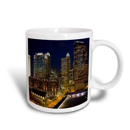 Carolina Game Day Ceramic - 3dRose Skyline of Charlotte North Carolina at Dusk - US34 DGU0000 - Darrell Gulin, Ceramic Mug, 11-ounce