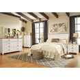thumbnail image 3 of Signature Design by Ashley Willowton Queen Panel Headboard, Whitewash, Coastal Wood-Look Headboard, 3 of 4