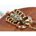thumbnail image 4 of Golden Tone Shine Multicolored Rhinestones Scorpion Animal Pendant Necklace, 4 of 5