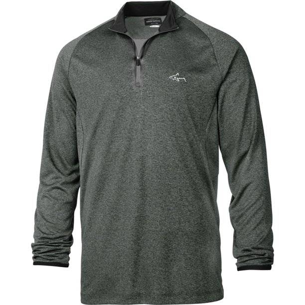 Greg Norman suéter de punto jaspeado para hombre, verde, extragrande