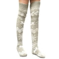 thumbnail image 1 of FOCUSNORM Women Juniors Christmas Knitted Socks, Cartoon Patterns Stocking Long Tube Socks, 1 of 5