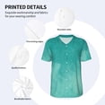 thumbnail image 3 of Hirioo Teal Turquoise1 for Men's Baseball T-shirt Shirts Short Sleeve Casual Summer Button Stretch T Shirts,Size S-4XL-X-Large, 3 of 7