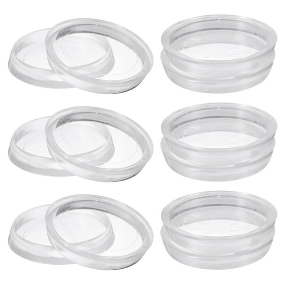12Pcs Round Furniture Caster Cups, 1-7/8" Plastic Furniture Pads