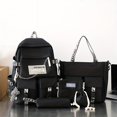 thumbnail image 5 of Large Capacity Anti-Theft Canvas Backpack for Women and Men - Minimalist Schoolbag with Chain, Zipper Closure, and Spacious Interior - Perfect for Campus and Daily Use, 5 of 5