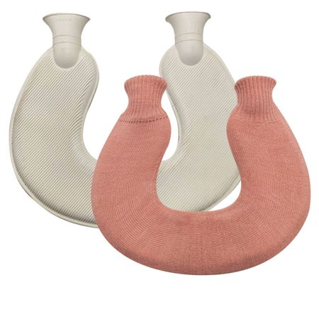 1L Soft Winter Hand Warmer Hot Water Bag Stress Pain Reliever Warm U-Shape Hot Water Bottle Neck & Shoulder Fleece Warmer 2