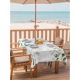 thumbnail image 2 of Outdoor Table Cloth with Umbrella Hole and Zipper, Teal Eucalyptus Leaves Waterproof Rectangle Tablecloth 54"x80", Summer Botanical Spring Weeping Washable Table Cover for Outside Party Patio Picnic, 2 of 8