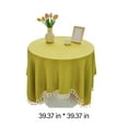 thumbnail image 3 of Tuvgenk Waterproof Linen Tablecloth 60%Cotton,40%Linen 39*39 Tablecloth Machine Washable Green Round Decorations Tablecloths, 3 of 8