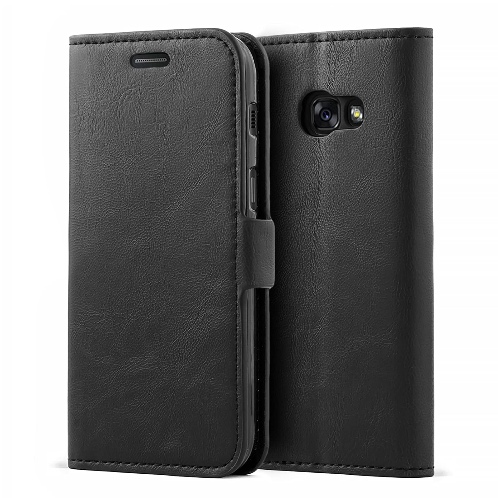 Samsung Galaxy J4 Plus Folio Flip Wallet Phone Case for Samsung Galaxy J4 Plus Cover Black Mulbess Samsung Galaxy J4 Plus Case Samsung Galaxy J4 Plus Leather Case