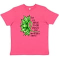 thumbnail image 3 of Inktastic Mental Health Awareness Green Sunflower Ribbon Youth T-Shirt, 3 of 5