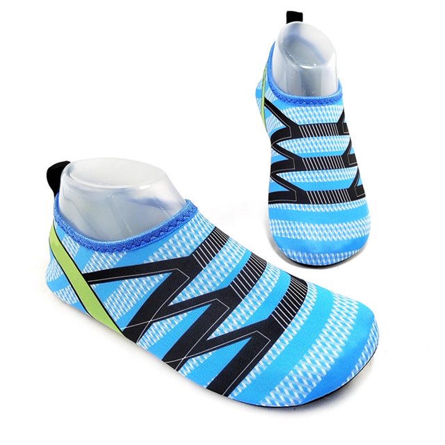 Zapatos de agua para hombre que evitan resbalones, zapatos de playa para nadar de secado rápido y engrosados para bucear, surfear, kayak, azul 42-43