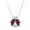 Purple, variant on Ladybug Pendant Necklace Earring Hand Painted Rhinestone Crystal Rhodium Plated 17 Inch Snake Chain J1118
