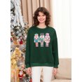thumbnail image 1 of Sudadera elegante de Navidad para mujer, divertida sudadera de Cascanueces con lentejuelas, bonito jersey Retro Vintage Y2k con cuello redondo, ropa de invierno, 1 of 5