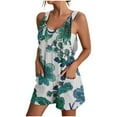 thumbnail image 2 of Taylonsss Clearance Women's Summer Comfortable Casual Suspender Printing Shorts Pocket Jumpsuit Shorts, 2 of 5