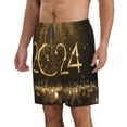 thumbnail image 2 of Bixox Men's 2024 Happy New Year printing Casual Classic Fit Short Summer Beach Shorts, 2 of 6
