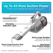 BLACK+DECKER Cordless Handheld Vacuum, AdvancedClean+, with XL Crevice Tool and Dust Bin, White, HHVK320J10