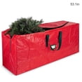 thumbnail image 1 of Festival Árbol de Navidad Bolsa Titular Adornos de almacenamiento Decoraciones Organizador Cremallera impermeable Estaciones decorativas Regalo para el hogar Rojo 135x34x68cm Inevent HA009393-02, 1 of 2