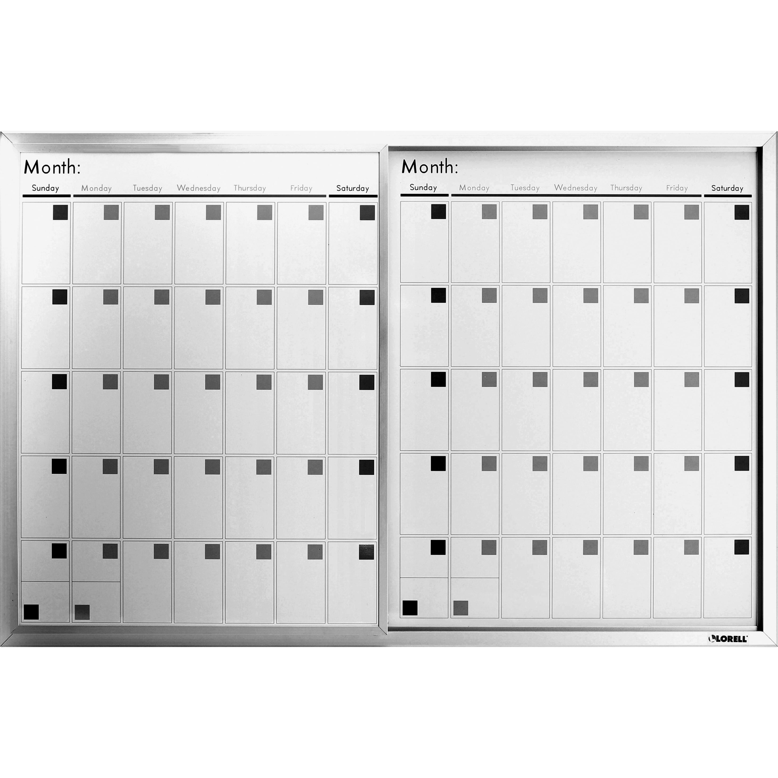 Magnetic Dry-Erase Calendar Board