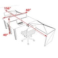 thumbnail image 2 of 2 Person Modern Metal Leg Office Workstation Desk Set, #OT-SUL-FPM95, 2 of 2