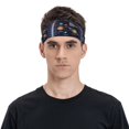 thumbnail image 4 of Uemuo Solar System Printed Sports Headbands for Men Women,Moisture Wicking Workout Headband, Sweatband Headbands,Non-slip Workout Gym Yoga Headband, 4 of 9
