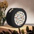 thumbnail image 6 of Yiaed Art Of Living Print Travel Jewelry Case Bridesmaid Gift Boxes Jewelry Travel Organizer Small Round Jewelry Box Mini Storage-Black, 6 of 7