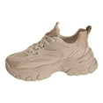 thumbnail image 6 of Pandaie Women's Chunky Sneakers Fashion Platform Casual Dad Shoes Comfortable Sport Work Gym Athletic Walking Running Shoes Khaki 7, 6 of 8