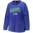 thumbnail image 2 of Women's Profile  Royal Seattle Seahawks Plus Size Acid Wash Raglan Sweatshirt, 2 of 3