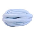 thumbnail image 2 of Hilo grueso y grueso, hilo jumbo, hilo lavable para tejer a ganchillo, hilo para tejer a brazo azul claro, 2 of 9