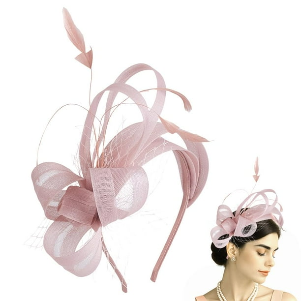 Diadema fascinadora con pluma para mujer, ideal para fiestas de té o como sombrero vintage de los años 50.