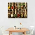 thumbnail image 2 of Nawypu K70250 kitchen decor Colorful Spices In Wooden Spoons beautiful kitchen Wall Art Painting Canvas Prints Ready to Hang for kitchen Wall Decor Home Decoration, 2 of 6