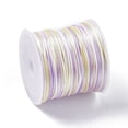 thumbnail image 2 of Segment Dyed Nylon Thread Cord Rattail Satin Cord for DIY Jewelry Making Chinese Knot Lilac 1mm, 2 of 3