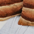 thumbnail image 3 of Home Soft Things Tip Printing Light Faux Fur Throw Pillow Cover Set of 2, 20'' x 20'', Meru Stripe Umber, 3 of 7