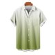 thumbnail image 4 of Blusa y camisa de manga corta con cuello vuelto para hombre, blusa informal de moda con cuello vuelto, estampado degradado, camisa de manga corta con botones, blusa de poliéster para hombre, 4 of 6
