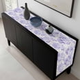 thumbnail image 5 of Purple Floral Table Runner 48 Inches Long, Hydrangeas Flower Spring Summer Botanical Kitchen Coffee Dining Table Decoration for Home Party Birthday Wedding Home Decor 13x48 Inches, 5 of 8