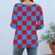 thumbnail image 5 of mfyjkho Tops De Tallas Grandes, Blusa Informal De Moda Para Mujer, Con Cuello Redondo Y Mangas 3/4, Estampada Tops Para Mujer Xl, 5 of 6