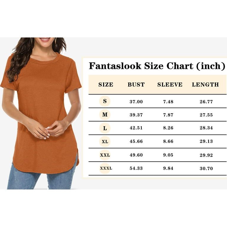 Fantaslook Trendy Short Sleeve T Shirts for Women, Crew Neck Fantaslook Trendy Short Sleeve T Shirts for Women, Crew Neck