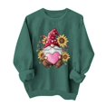 thumbnail image 3 of VKOYWKM Women Valentine Sweatshirt Heart Print Oversized Sweatshirts Spring Long Sleeve Crew Neck Heart Sweatshirts Valentines Day Gifts for Women, 3 of 7