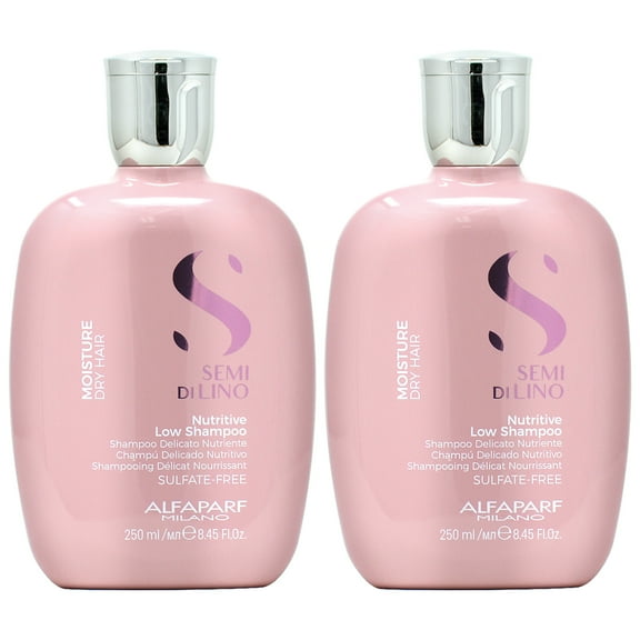 Alfaparf SemiDi Lino Moisture Nutritive Low Shampoo 8.45oz (Pack of 2)