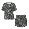 thumbnail image 4 of Qekee Snake Women's Pajama Set Short Sleeve Sleepwear Summer Home Wear with Pockets Soft Short Sleeve Shirt - Snake, 4 of 9
