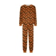 thumbnail image 4 of HTHLVMD Family Matching Set, Harvest Halloween Sleepwear, Long Sleeve Home Pjs, Halloween Full Pumpkin Allover Print Family Matching Pajamas Set, Long Sleeve Crew Neck Casual Loungewear, XL, 4 of 6