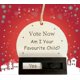 thumbnail image 3 of Sliding Scale Joke Christmas Bauble, Vote Now Am I Your Favourite Child? Funny Wooden Christmas Tree Decorations, Joke Christmas Ornaments, Christmas, 3 of 5