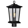 thumbnail image 2 of CWI Lighting Leawood 1 Light Farmhouse Metal Outdoor Lantern Head in Black, 2 of 5