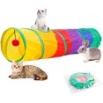 thumbnail image 2 of Indoor Cat Tunnel, Cat Tunnel, Cat Tunnel, 2-Way Collapsible Interactive Tunnel with Crinkle Ball, Cat Tunnel Tube, Ideal for Cat, Kitten, Puppy, Rabbit., 2 of 5