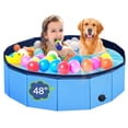 thumbnail image 1 of Piscina para Perros Piscina Plegable para Mascotas con Tablero de PP de Alta Resistencia de 6 mm Piscinas para Perros Plegables de plástico Duro para Perros pequeños Pato Gatito Bañera Antideslizante, 1 of 1