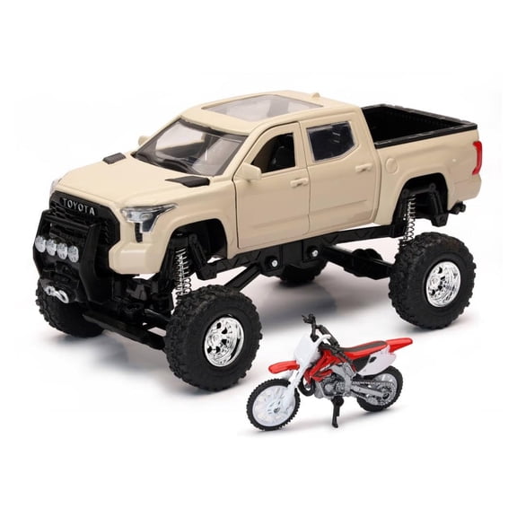 NewRay 1:32 Scale Toyota Tundra Off Road Pick Up W/Honda Dirt Bike Diecast Model Car SS-54456