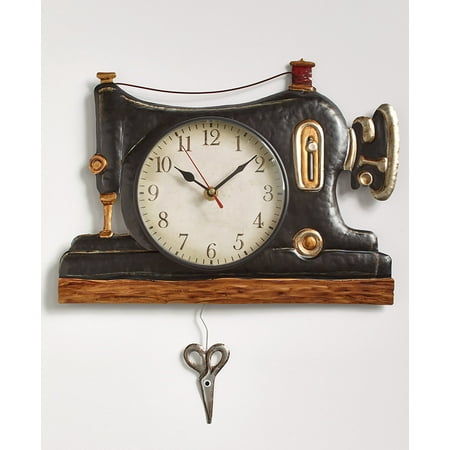 Retro Metal Pendulum Wall Clocks Sewing Machine Walmart Com