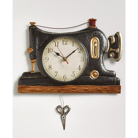 Retro Metal Pendulum Wall Clocks (Sewing Machine)