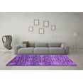 thumbnail image 3 of Ahgly Company Indoor Square Oriental Purple Industrial Area Rugs, 6' Square, 3 of 4