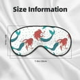 thumbnail image 5 of PAYOHTO Beautiful Red Haired Mermaids Soft Sleep Mask Comfort Pure Silk Eye Cover for Travel Office Camping, 5 of 7