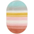 thumbnail image 2 of Unique Loom Whimsy Kids Collection Area Rug - Pastel Abstract Rainbow (3' 3" x 5' 3" Oval Multi/Ivory), 2 of 9